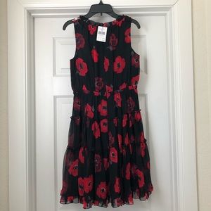 NWT! Kate Spade Poppy Chiffon Mini Dress, Size 0